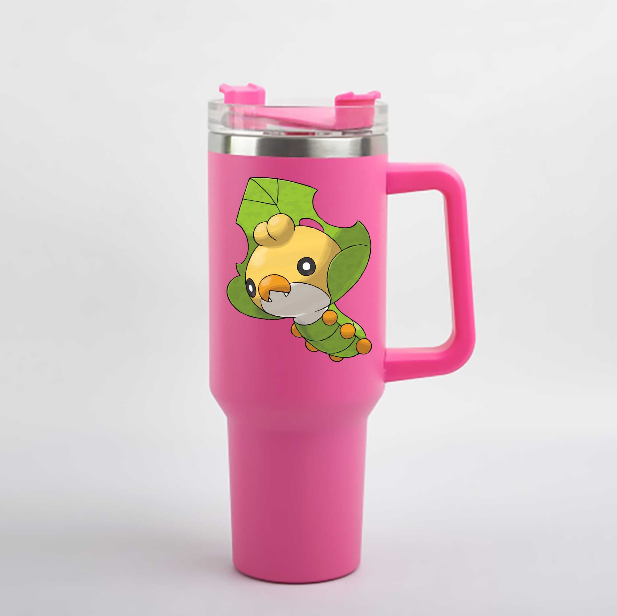 （画像用） ポケットモンスター Pokémon 1200mL車用タンブラー - クリスタルステッカー（プラスチックストロー付き）